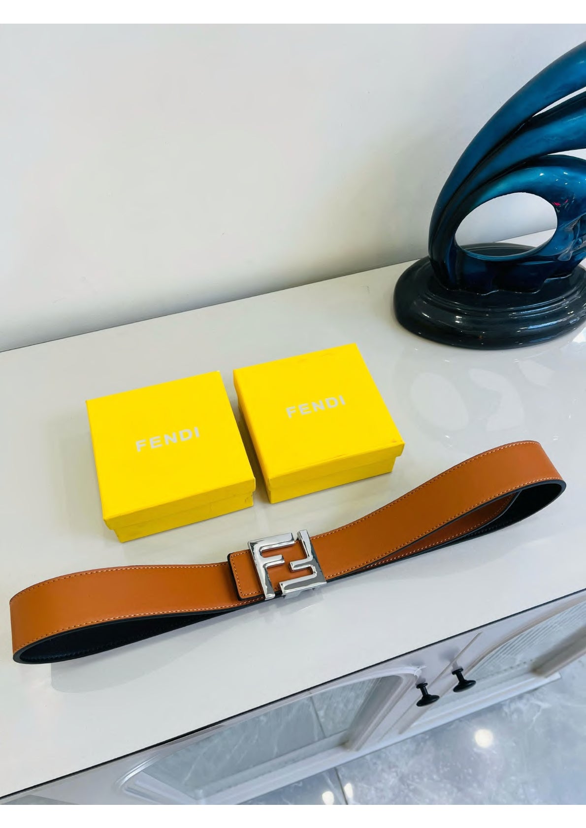 Men Brown Genuine Leather Belt