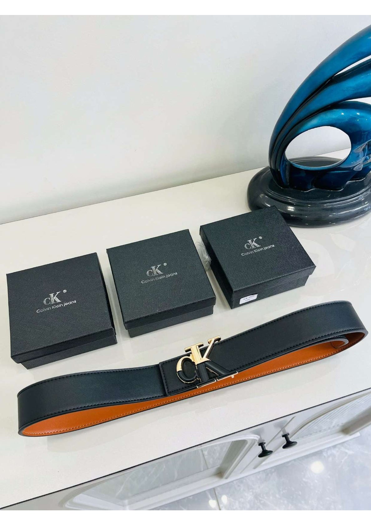 Black & Brown Leather Belt – Sleek & Versatile for All