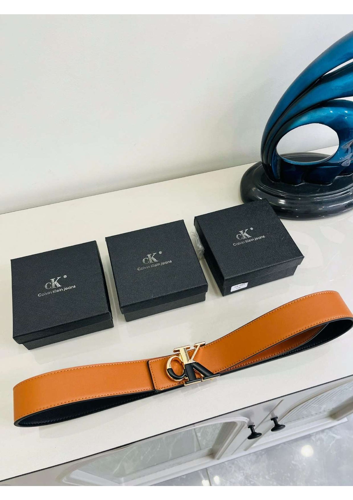 Black & Brown Leather Belt – Sleek & Versatile for All